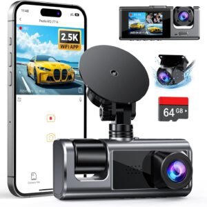 Galphi 3 Channel WiFi Dash Cam Fron...