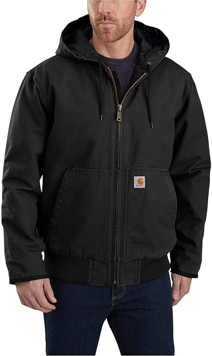 Carhartt Men’s 104050 J130 Washed Duck Active Jac – Durable Work Jacket for Cold Weather
