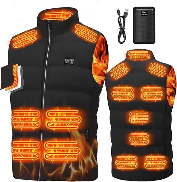 Electric Heated Vest for Men: Lightweight Heated Jacket with 16000mAh Battery - Winter USB Heating Vest for Hunting
