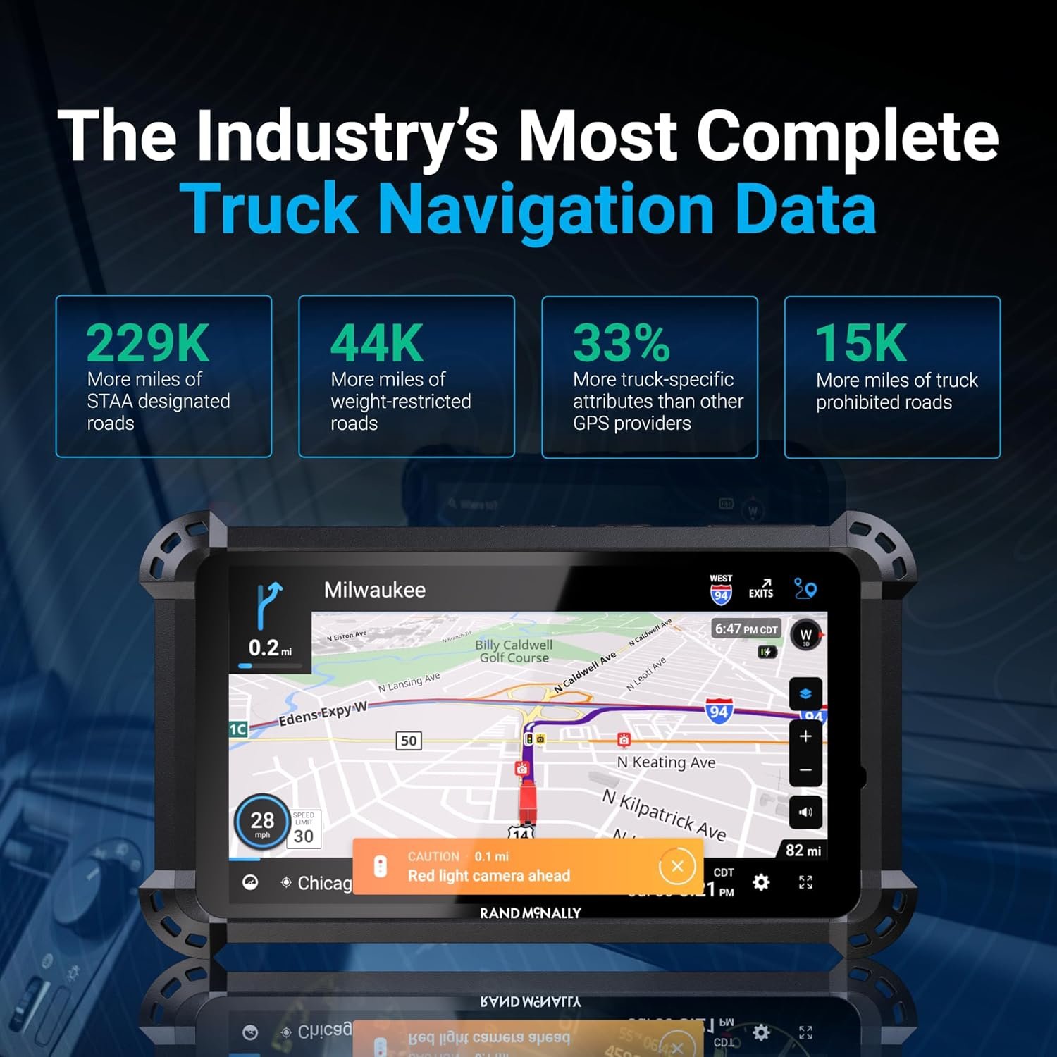 Rand McNally RANDTAB6 6-inch GPS Truck Navigator with Industry's Best Custom Trucking Routes