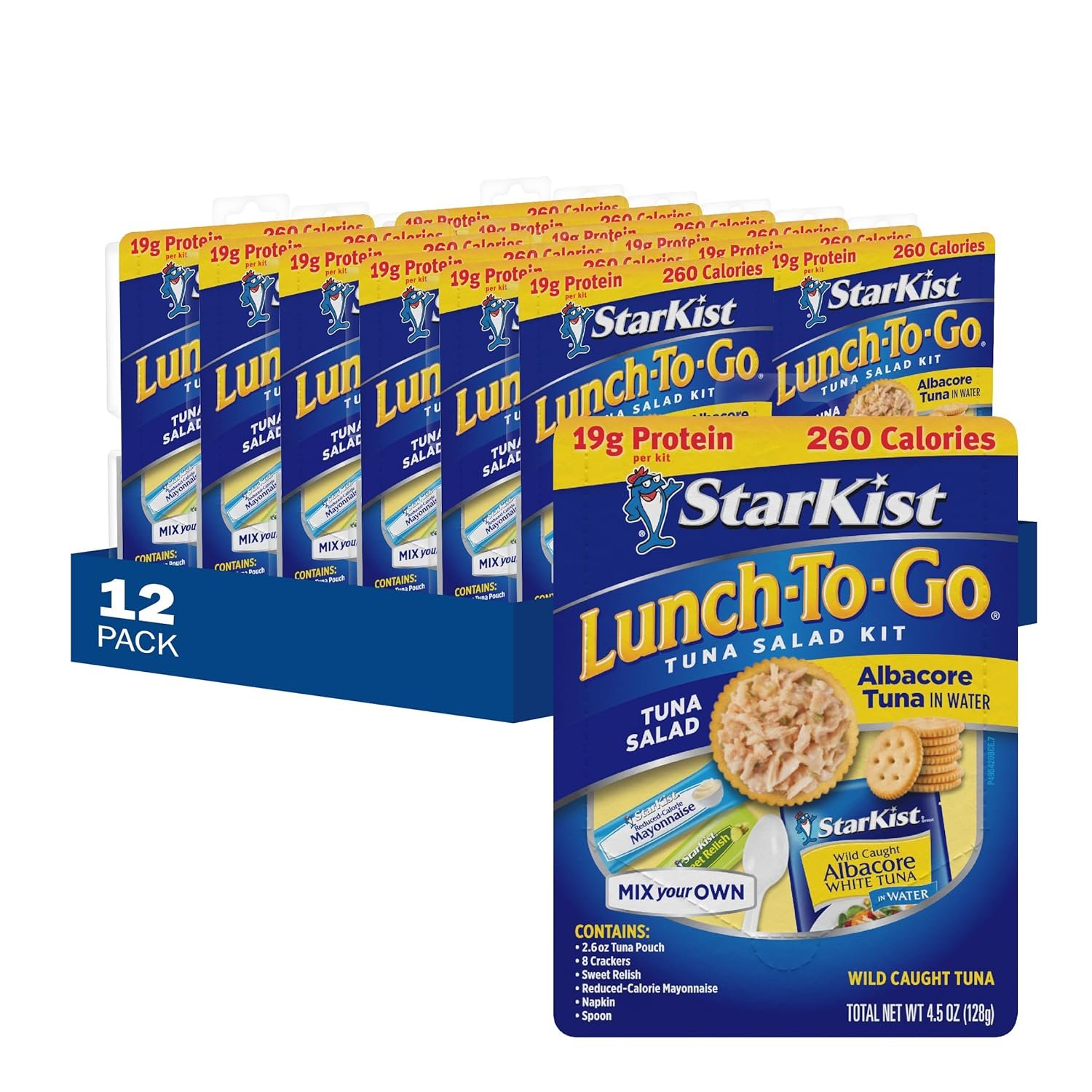 StarKist Lunch To-Go Albacore Mix Your Own Tuna Salad, 4.1 Ounce Kit, 12 Pack