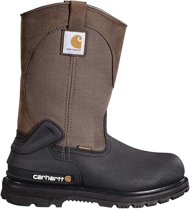 Carhartt Men’s 11" Soft Toe Wellington Work Boot, Waterproof, EH Rated, Cushioned Insole & Slip-Resistant Outsole